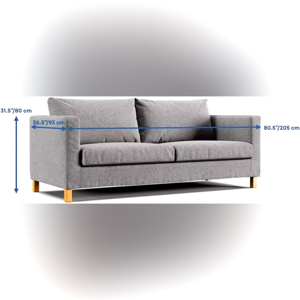 New Original IKEA Karlstad COVER 3-seater Sofa Slipcover Knisa Light Gray Gray